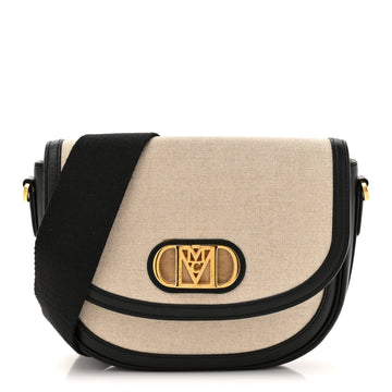 Mcm Calfskin Linen Small Travia