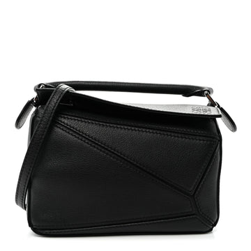 Loewe Calfskin Mini Puzzle Bag Black