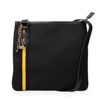 Gucci Shoulder Bag Black Gg Canvas