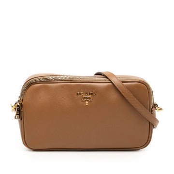 Prada Mini Saffiano Double Zip Crossbody