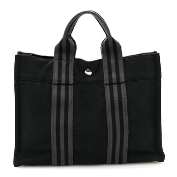Hermes Canvas Herline Pm Tote Black