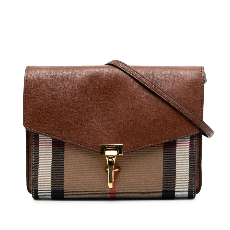 Burberry Small Leather And House Check