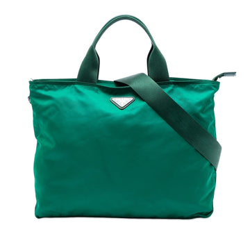 Prada Tessuto Satchel Pre-Loved Green