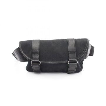 Gucci Gg Canvas Waist Bag Leather Black