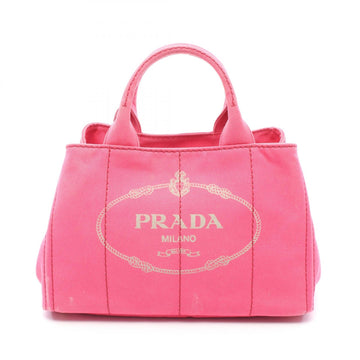 Prada Canapa Tote Bag Canvas Pink
