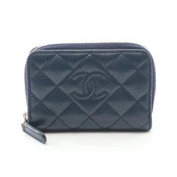 Chanel Matelasse Coin Lambskin Navy Shw