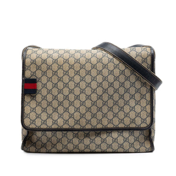 Gucci Gg Supreme Web Messenger Bag Pre-