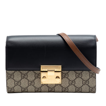 Gucci Small Gg Supreme Padlock Wallet On