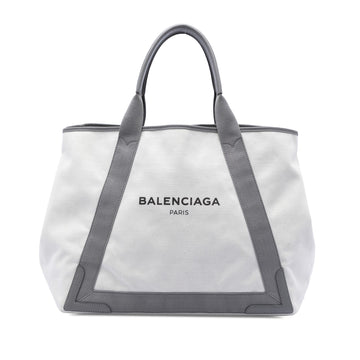 Balenciaga Canvas Navy Cabas Tote M Pre-