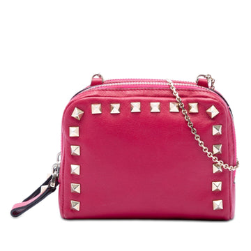 Valentino Leather Rockstud Double Zip