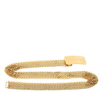 Chanel Gold Plated Multi Chain Logo Belt