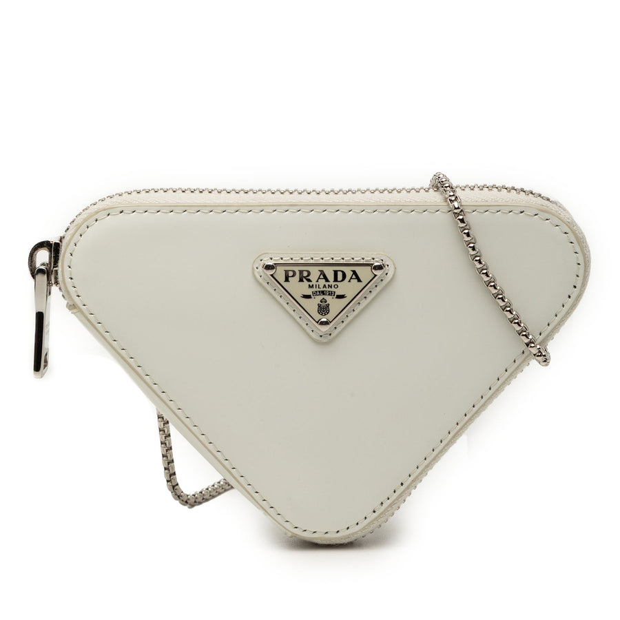 Prada Mini Brushed Leather Triangle