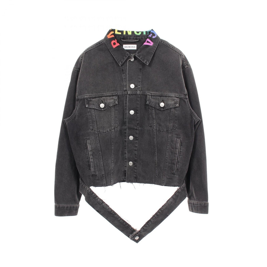 Balenciaga Rainbow Logo Distressed