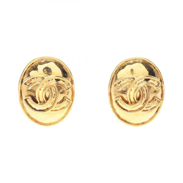 Chanel Coco Mark Earring Gold Plated Ghw