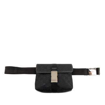 Gucci Gg Canvas Belt Bag Pre-Loved Black
