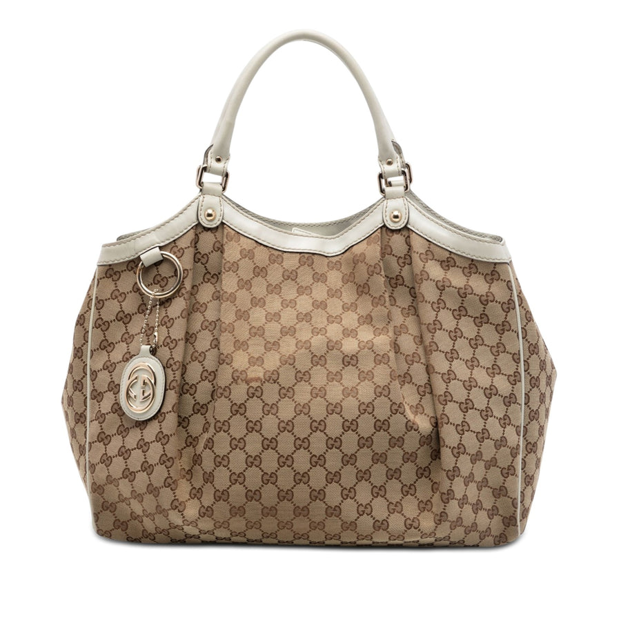 Gucci Large Gg Canvas Sukey Tote Pre-