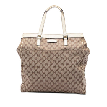 Gucci Gg Canvas Tote Pre-Loved Beige