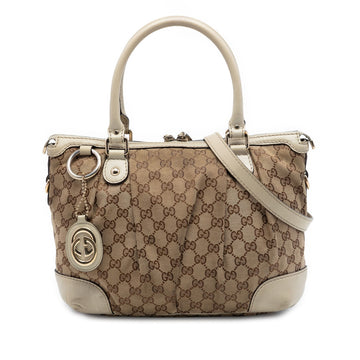 Gucci Gg Canvas Sukey Satchel Pre-Loved