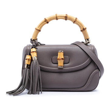 Gucci Medium Leather New Bamboo Satchel