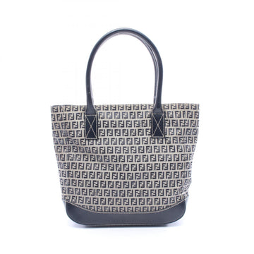 Fendi Zucchino Tote Bag Canvas Leather