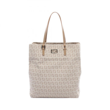 Fendi Zucchino Tote Bag Canvas Leather
