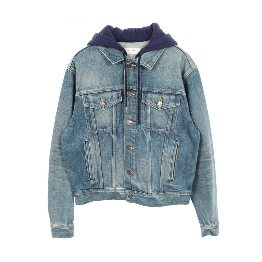 Celine Trucker Jacket With Hood Denim