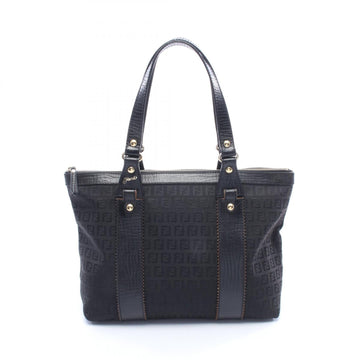 Fendi Zucchino Tote Bag Canvas Leather