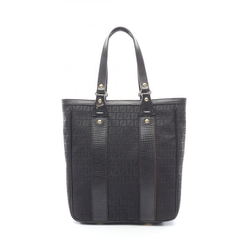 Fendi Zucchino Tote Bag Canvas Leather