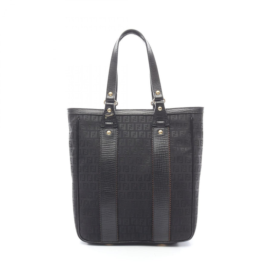 Fendi Zucchino Tote Bag Canvas Leather