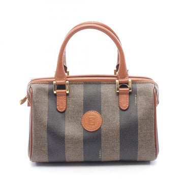 Fendi Pecan Handbag Canvas Leather Black