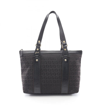 Fendi Zucchino Tote Bag Canvas Leather