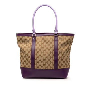 Gucci Gg Canvas Tote Pre-Loved Beige