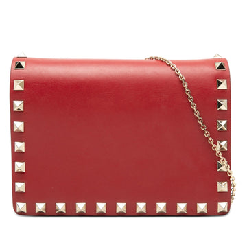 Valentino Leather Rockstud Chain Pouch
