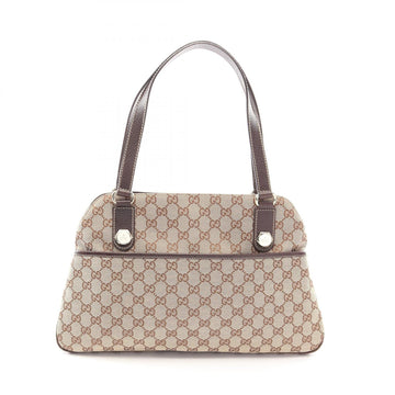 Gucci Gg Canvas Shoulder Bag Leather