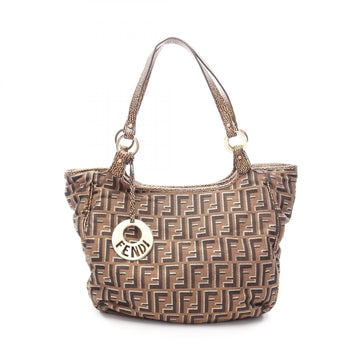 Fendi Zucca Tote Shoulder Bag Canvas