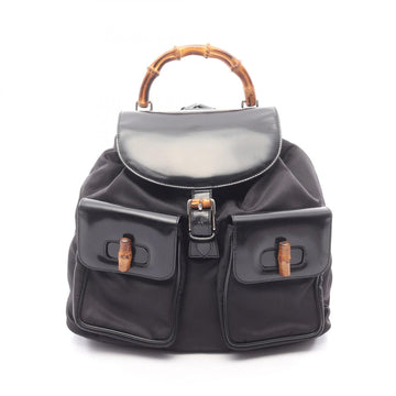 Gucci Vintage Bamboo Backpack Leather