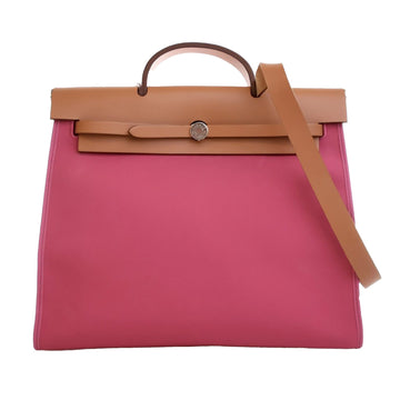 Hermes Herbag Zip Leather And Toile 39