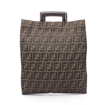Fendi Zucca Tote Handbag Canvas Leather