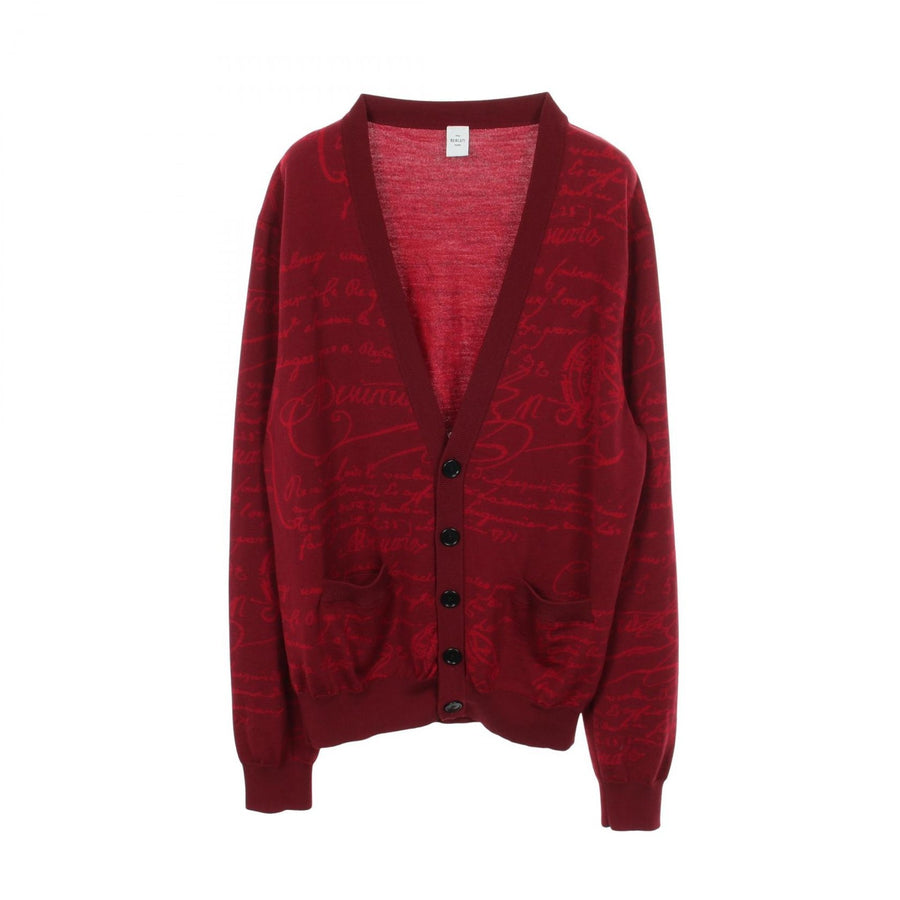 Berluti Calligraphy V-Neck Cardigan Top
