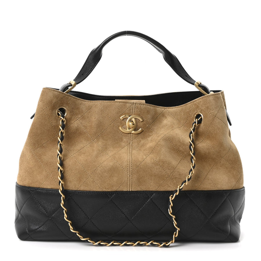 Chanel Suede Calfskin Shiny Lambskin