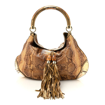 Gucci Snakeskin Large Indy Top Handle