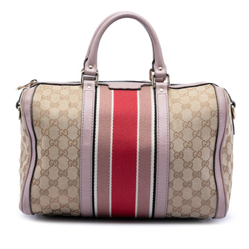 Gucci Vintage Web Boston Bag Gg Canvas