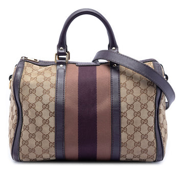 Gucci Vintage Web Boston Bag Gg Canvas