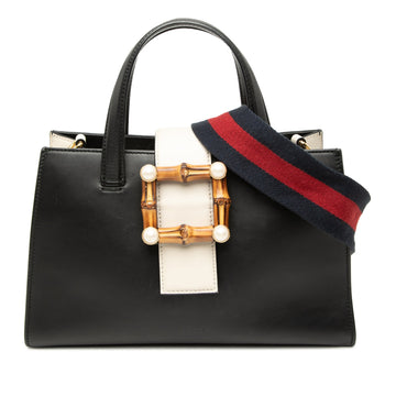 Gucci Small Bicolor Calfskin Bamboo