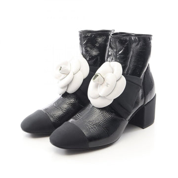 Chanel Camellia Coco Mark Short Heeled