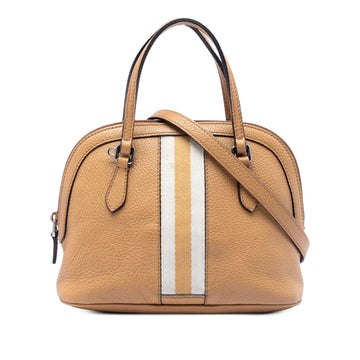Gucci Mini Calfskin Web Dome Satchel