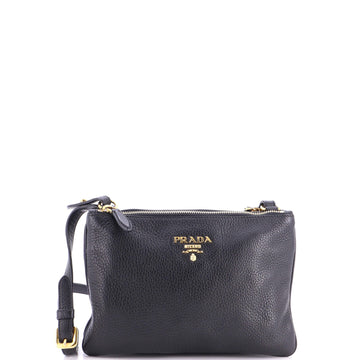 Prada Double Zip Crossbody Bag Vitello