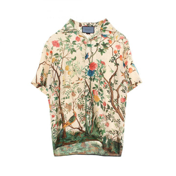 Gucci Botanical Open-Collar Short-
