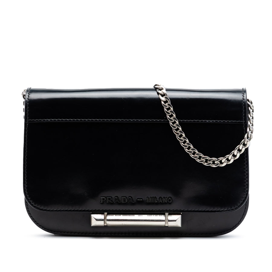 Prada Spazzolato Leather Sybille Flap