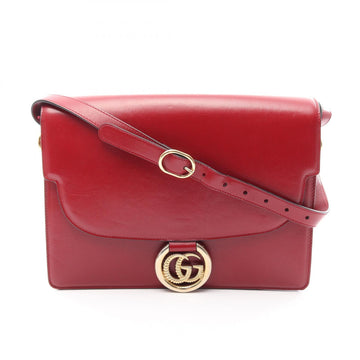 Gucci Double G Shoulder Handbag Leather